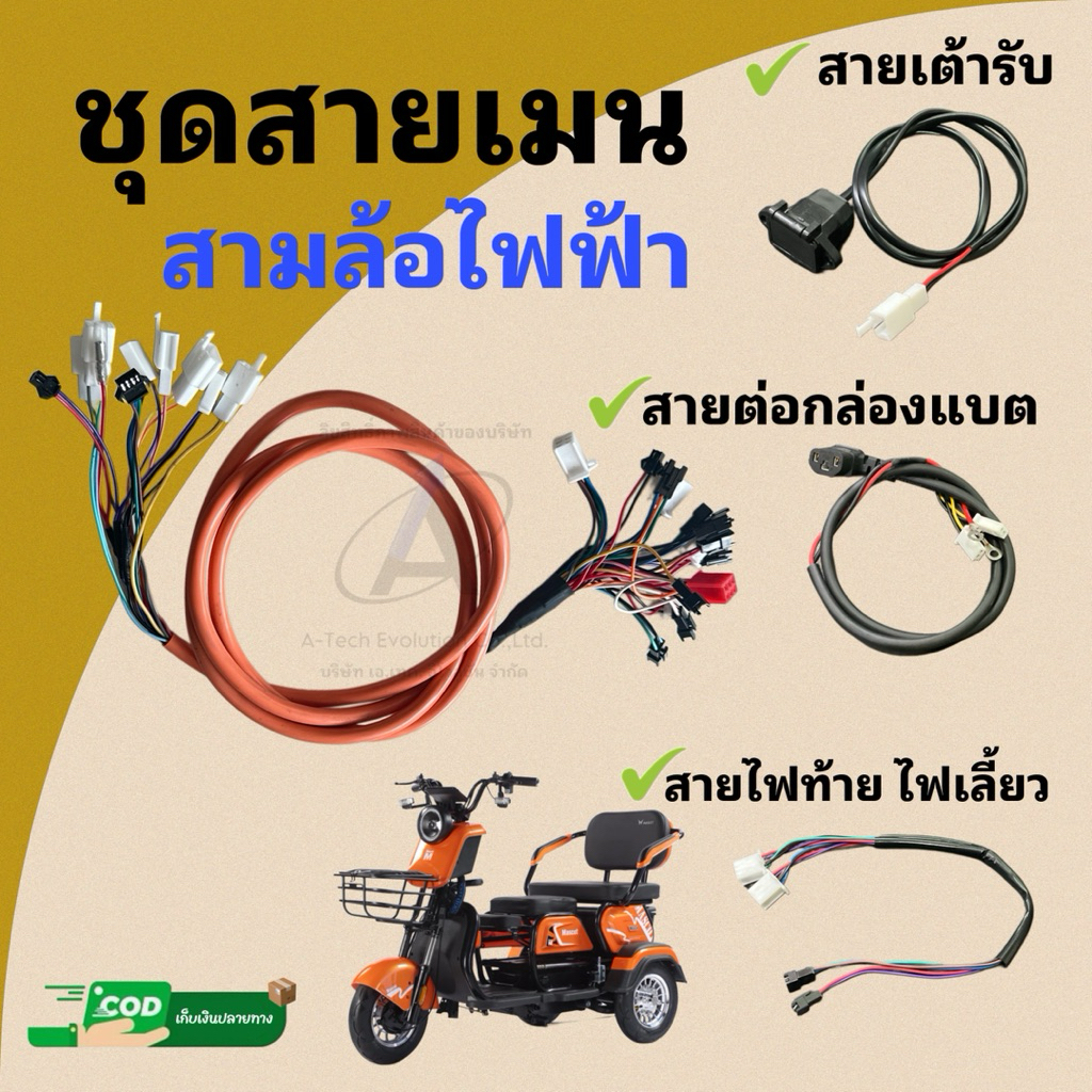 (SAIMS002) สานเมนสามล้อไฟฟ้าแบบครบชุด สะดวกพร้อมใช้ มีสินค้าพร้อมจัดส่ง ตรงปกแน่นอน สอบถามการใช้งานได้