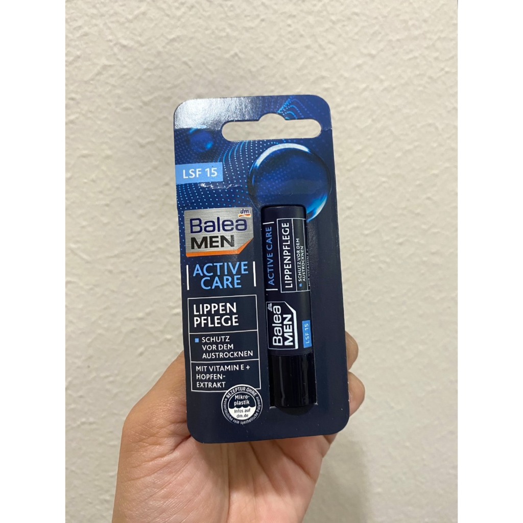 บำรุงริมฝีปาก ลิปบาล์มสำหรับผู้ชาย Balea MEN Lippenpflege Active care จากเยอรมัน