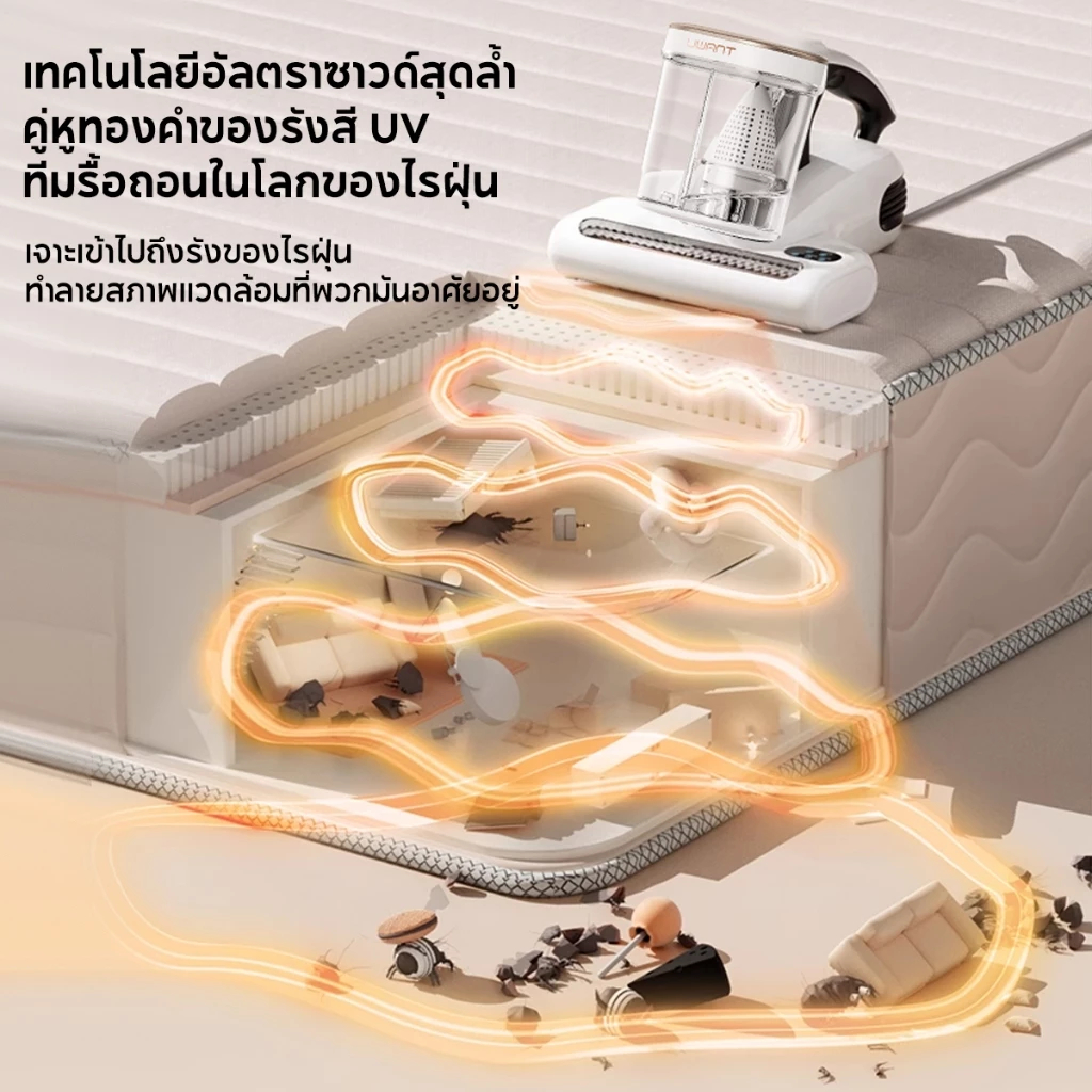 【COD】Uwant M400/M600 เครื่องดูดไรฝุ่น Dust Mite Vacuum บ้านแม่และเด็ก ห้องเช่า UV ฆ่าเชื้อ หน้าจอดิจิทัล ราคา ถูกที่สุด ดีลบีเคเค แกลเลอรีภาพที่ 9