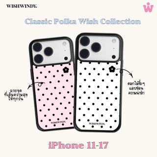 Classic Polka Wish Collection Classic Black For iPhone case เคสไอโฟน | Wishwindy