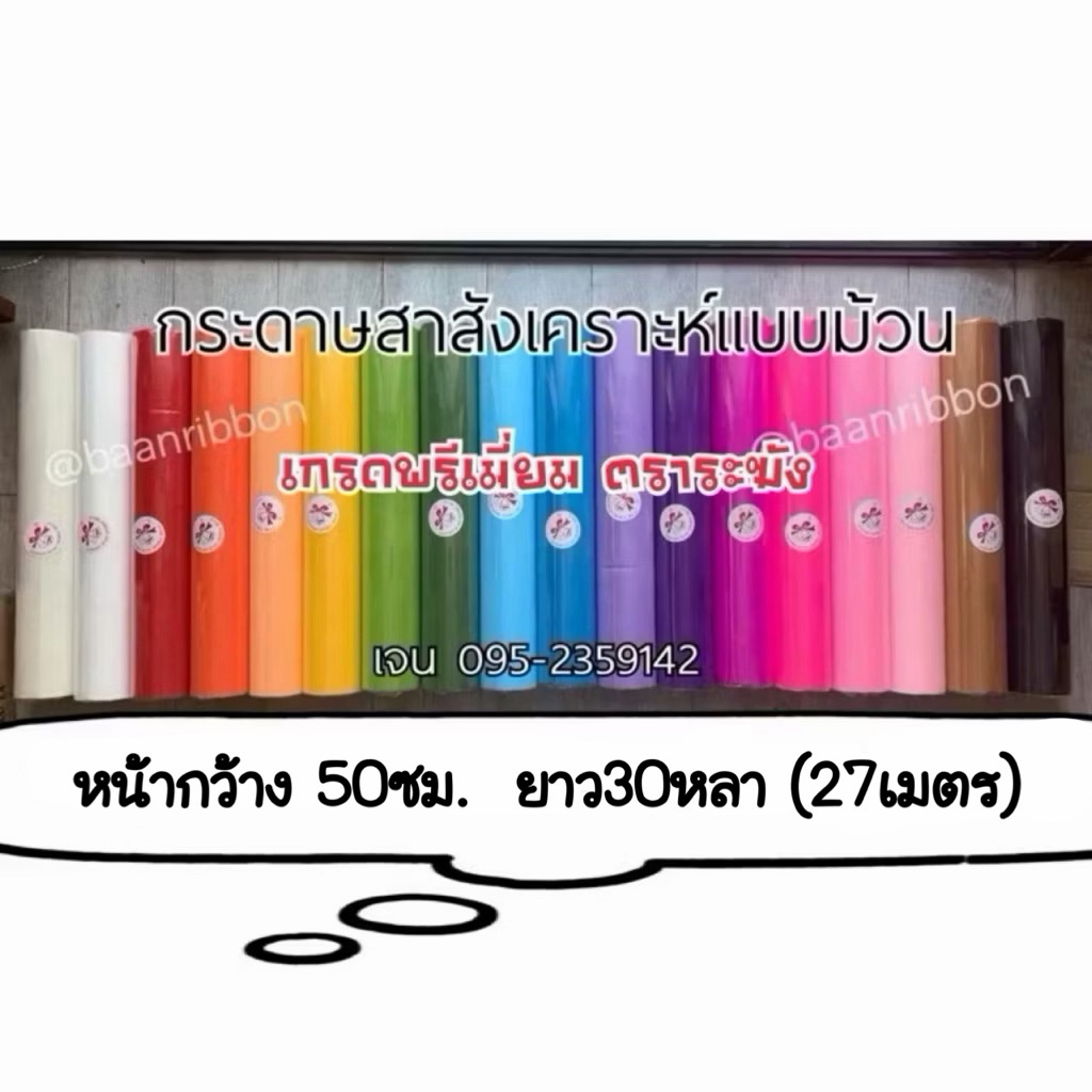 กระดาษสาสังเคราะห์ สาเกาหลี แบบม้วน🇨🇷งานไทย ไม่จีน