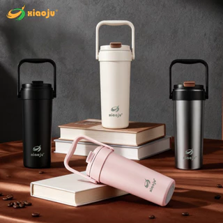 XIAOJU แก้วเก็บอุณหภูมิ ซับในเซรามิก เก็บร้อนเย็น กาแฟไม่ติดกลิ่น มีหูหิ้ว 4 ไซส์