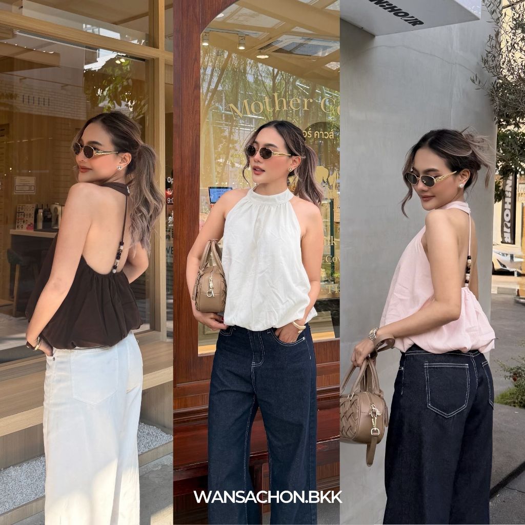 WSC l FAYE TOP เสื้อคล้องคอ โชว์หลัง