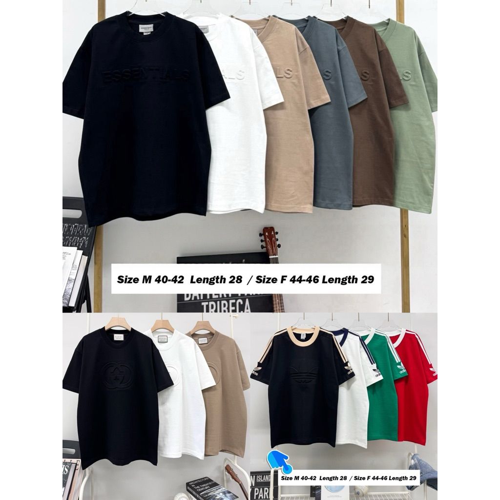 🔥เสื้อยืดแบรนด์ Size M  F  ผ้าปั้มนูนราคาพิเศษ🔥