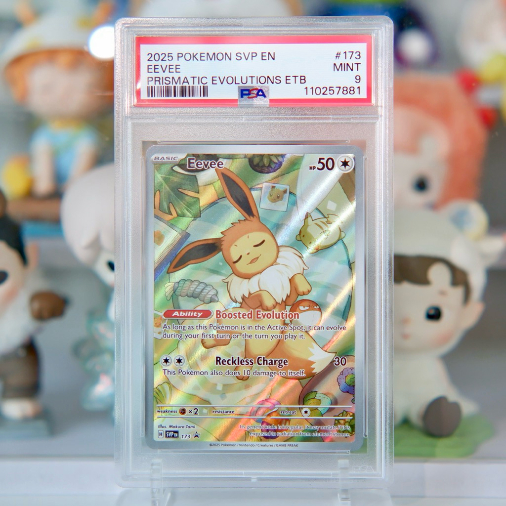[พร้อมส่ง] PSA9(EN) EEVEE PRISMATIC EVOLUTIONS ETB #173 2025 POKEMON SVP EN-SV BLACK STAR PROM #PSA 
