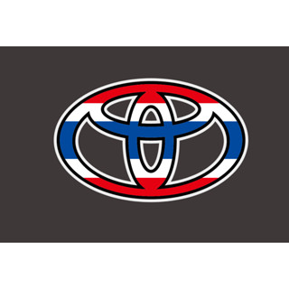 sticker โลโก ToYoTA 3M สะท้อนแสง ลายธงชาติไทย 11×7cm