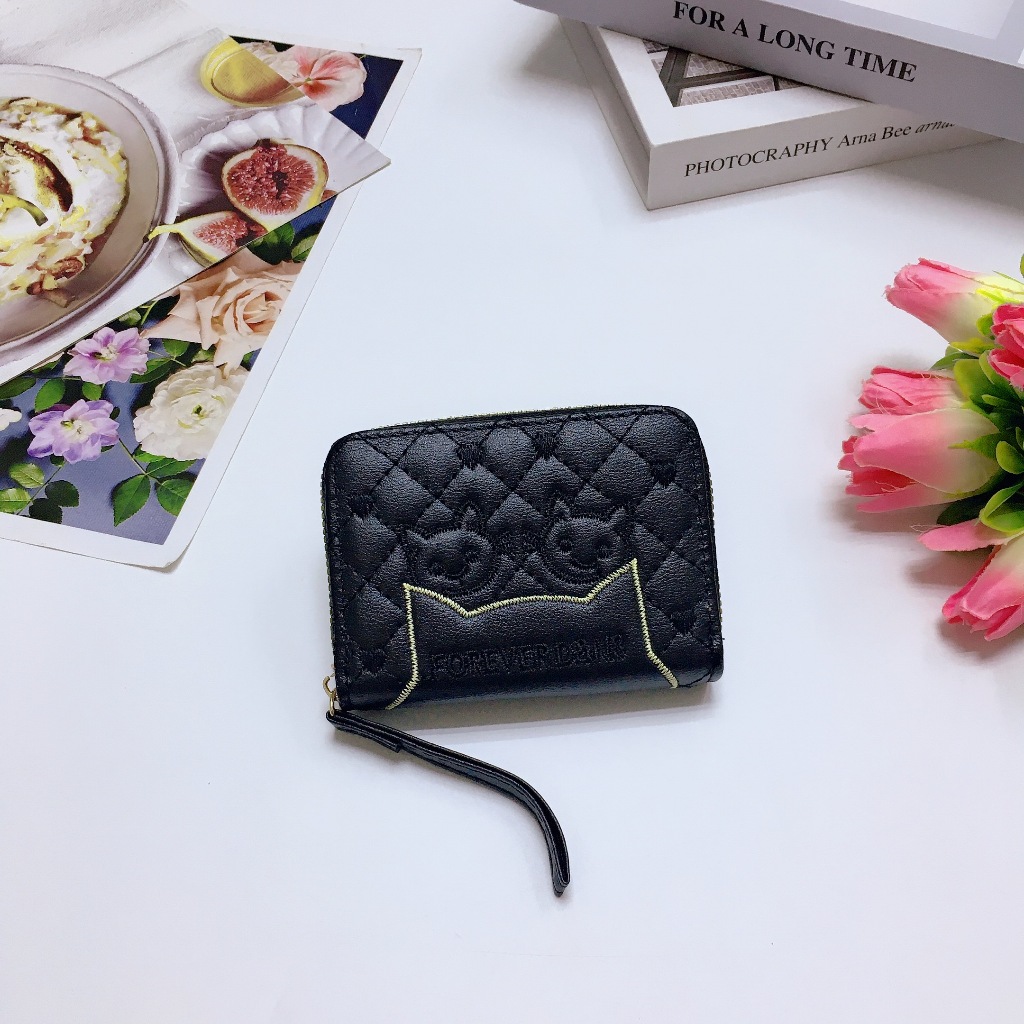 SA51#กระเป๋าสตางค์ราคาถูก กระเป๋าสตางค์ใบสั้น 📌มีซิปใบสำหรับใส่เหรียญ  วัดสุด:หนังPU รุ่นใหม่！ - รูปที่ 5