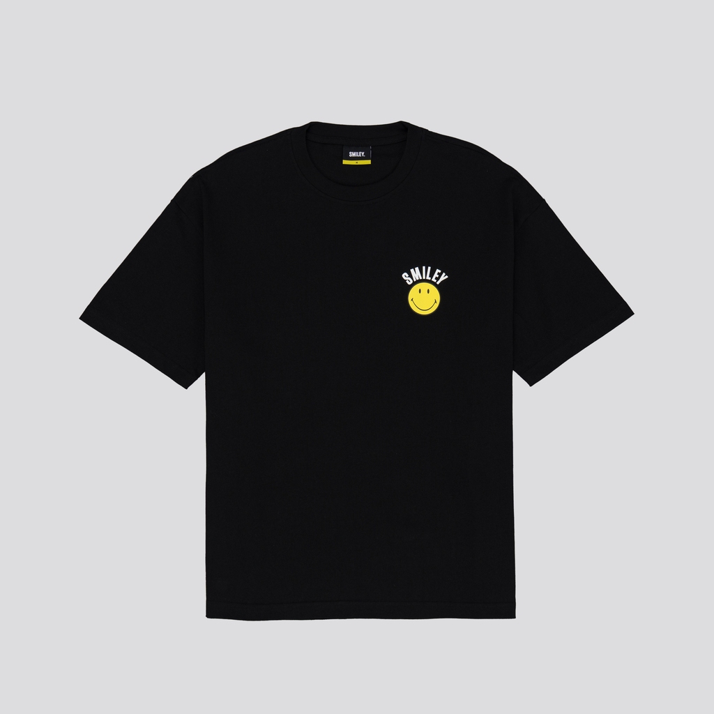 SMILEY®BLACK ESSENTIAL T-SHIRT OS