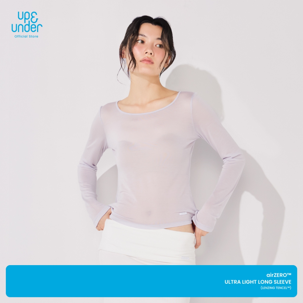 Up&Under: airZERO™ Ultra Light Long Sleeve (Lenzing TENCEL™)  เสื้อแขนยาว เส้นใยจากธรรมชาติ เบา โปร่ง เย็นสบาย