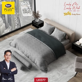 [New 2026] Satin Plus ชุดผ้าปูที่นอน 3.5 ฟุต 3 ชิ้น + ผ้านวม 60"x80" Lucky Me lucky Wish