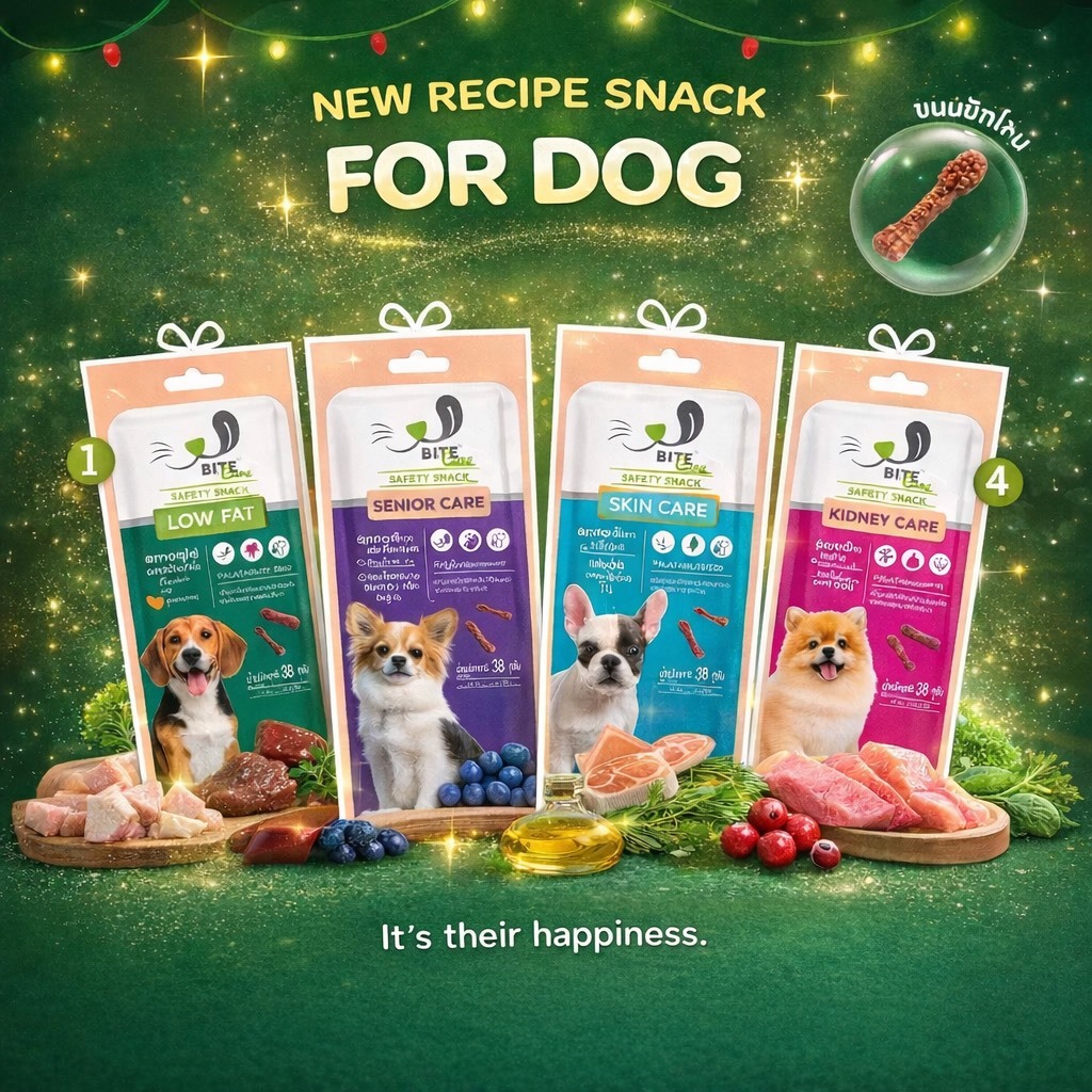 ( 1 ซอง ) Bite Care ขนมขัดฟันสุนัขเพื่อสุขภาพ 38g เสริมกระดูกข้อ ภูมิคุ้มกัน ขนเงา Bite Care ( 1 ซอง )