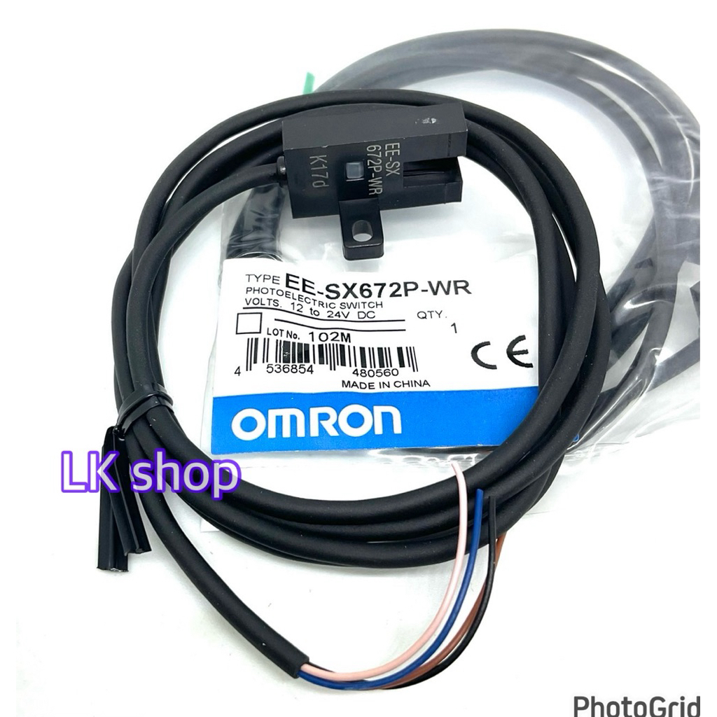 EE-SX672P-WR sensor เซ็นเซอร์ก้ามปู PHOTO MICROSENSOR เซ็นเซอร์ 4 สาย สายยาว 1M ของใหม่ สินค้าออกบิลได้