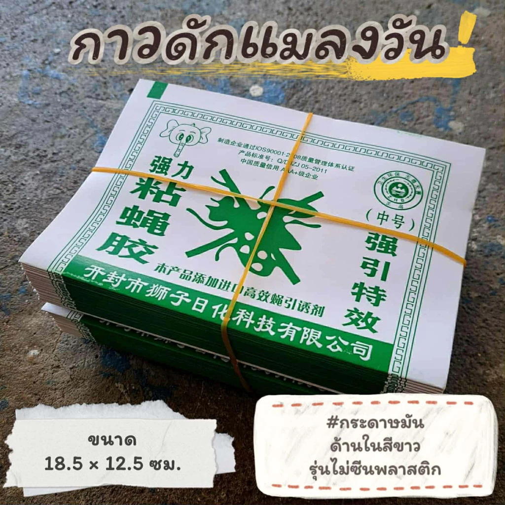 #ราคาต่อ 100 แผ่น แผ่นกาวดักแมลงวัน กาวดักแมลงวัน