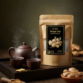 ชาขิงแท้ 100% สูตรเข้มข้น เผ็ดร้อนสดชื่น อบอุ่นดื่มง่าย Ginger Tea (บรรจุ 12/35/75 ซอง)