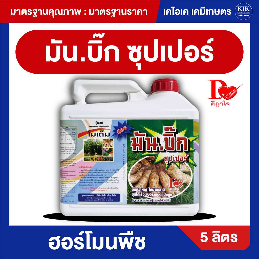 มันบิ๊ก ซุปเปอร์ ฮอร์โมนมัน ลงหัว หัวดก หัวใหญ่ แป้งดี น้ำหนักดี สำหรับพืชลงหัวทุกชนิด ขนาด 5 ลิตร YA