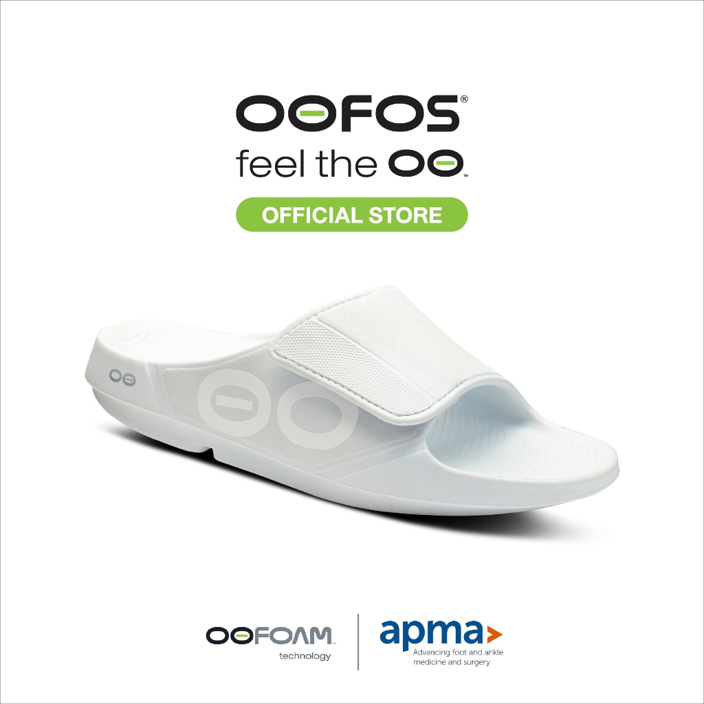 OOFOS OOahh Sport Flex White รองเท้าเพื่อการฟื้นฟู