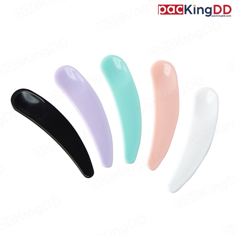 (แพ็ค 100 ชิ้น) ช้อนตักครีม ทาหน้า 5 สี #P810 ไม้ตักครีม ที่ตักครีม ไม้พาย PackingDD