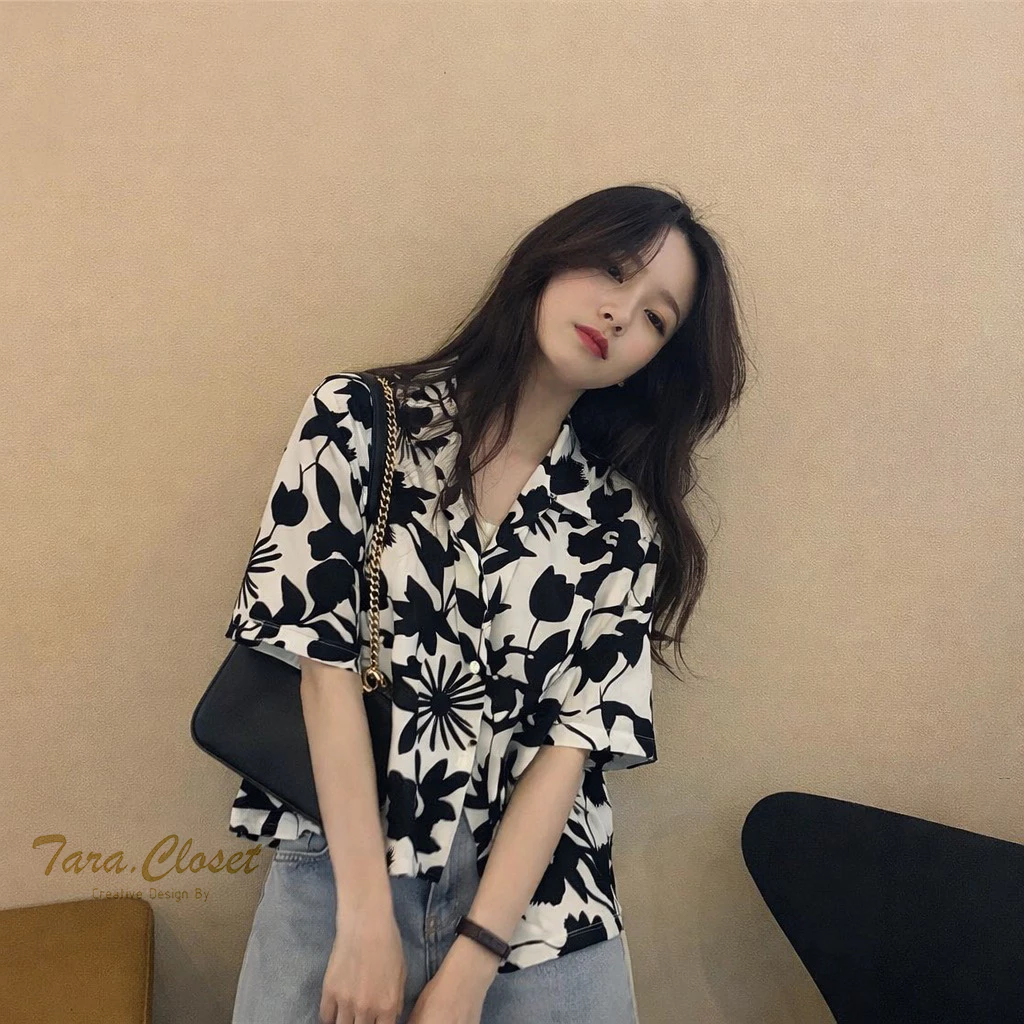TARA HW001 เสื้อฮาวายแขนสั้น ผ้าไหมอิตาลีพิมพ์ลายดอก thumbnail 4