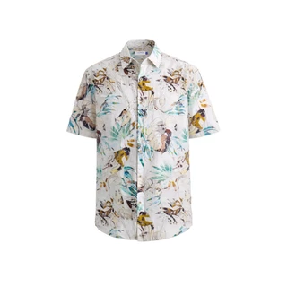 DAPPER เสื้อเชิ้ตแขนสั้น Urban Tropics Print Shirt สีครีม (BCS/CR/591TP)