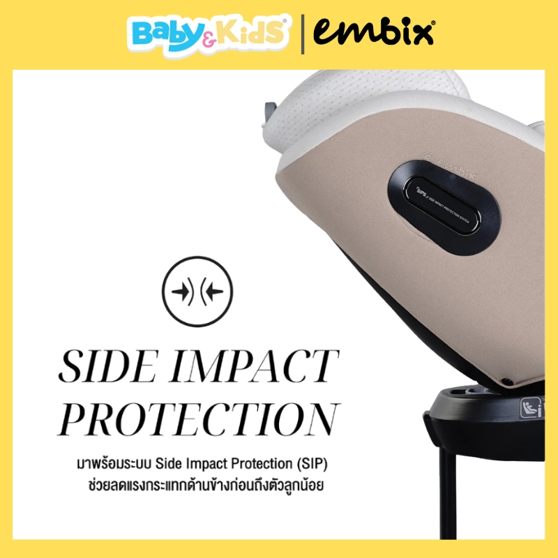 🎈แรกเกิดถึง 12 ปี 🎈Embix คาร์ซีท รุ่น Fomu plus คาร์ซีทเด็ก เด็กแรกเกิดถึง 12 ปีหมุนได้ 360 องศา รูปที่ 3