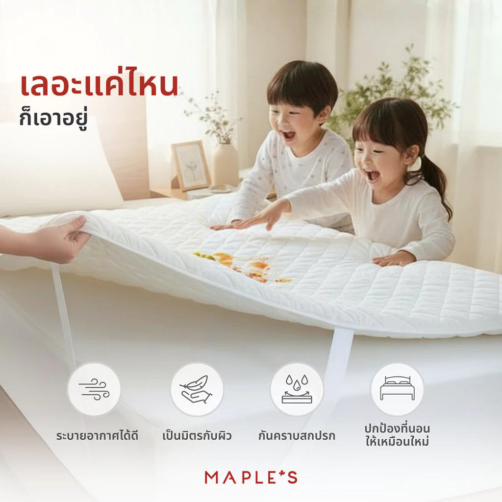 MAPLE S ผ้ารองกันเปื้อนรัดมุม กันน้ำกันรา Mattress Protector thumbnail 4