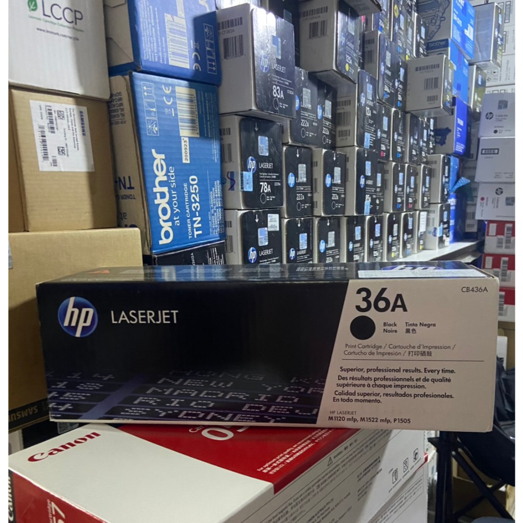 ตลับหมึกโทนเนอร์ สีดำ HP 36A (CB436A) 336A ของแท้100 %