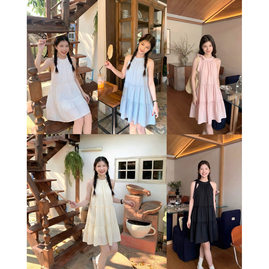 Conycolours | Mini Sunkiss dress มินิเดรสคล้องคอทรงปล่อย