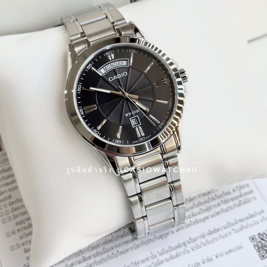 CASIO นาฬิกาข้อมือผู้ชาย รุ่น MTP-1381D-1A / MTP-1381D / MTP-1381 ประกันศูนย์เซ็นทรัล cmg 1 ปีเต็ม