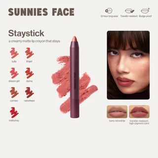 Sunnies Face Staystick [ลิปเครยอนเนื้อครีม–แมตต์ ติดทนยาวนาน]