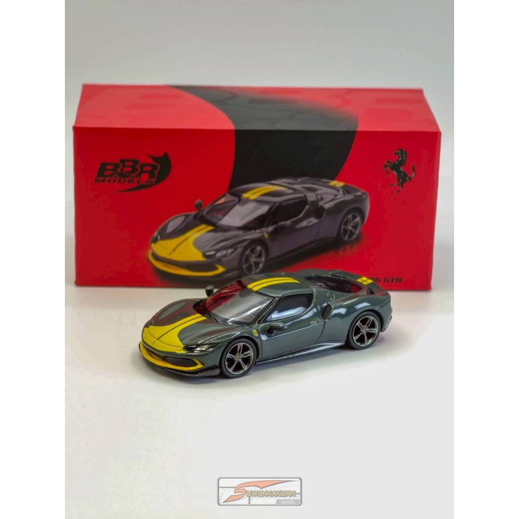 BBR 1/64 Ferrari 296 GTB Assetto Fiorano Grigio Scuro