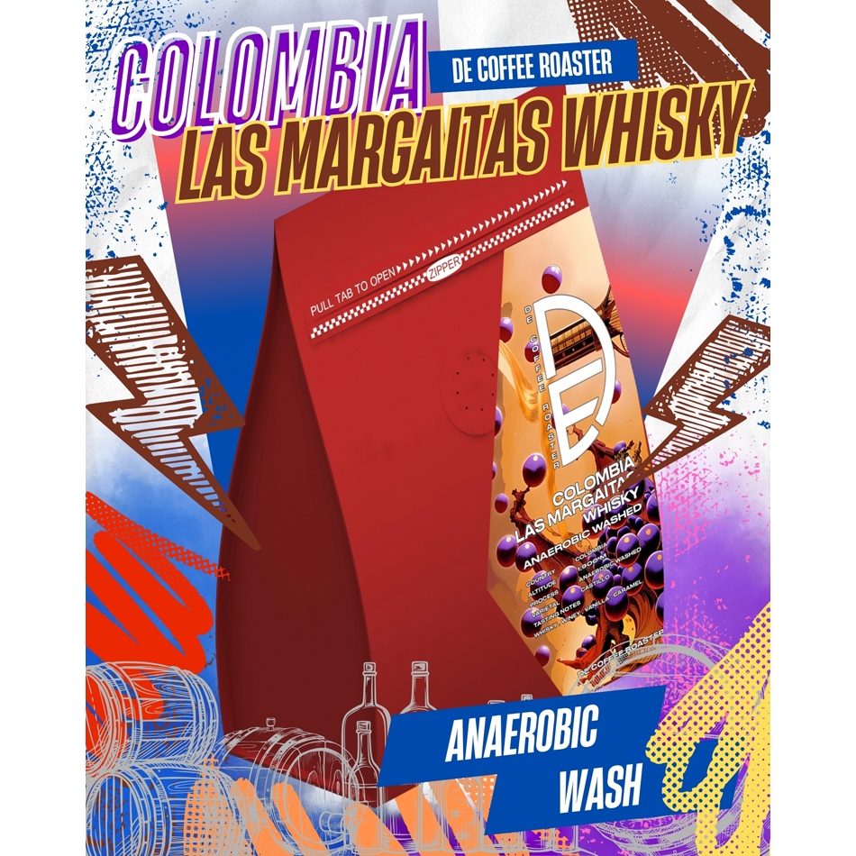 เมล็ดกาแฟคั่ว COLOMBIA LAS MARGAITAS WHISKY ANAEROBIC WASHED