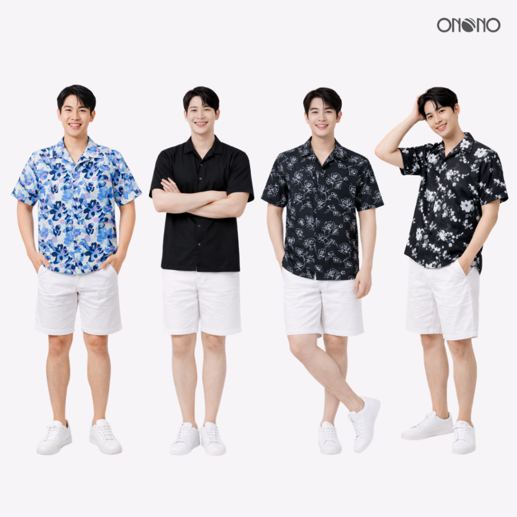 ONONO เสื้อเชิ้ตฮาวาย คอปก แขนสั้น รุ่น HA001