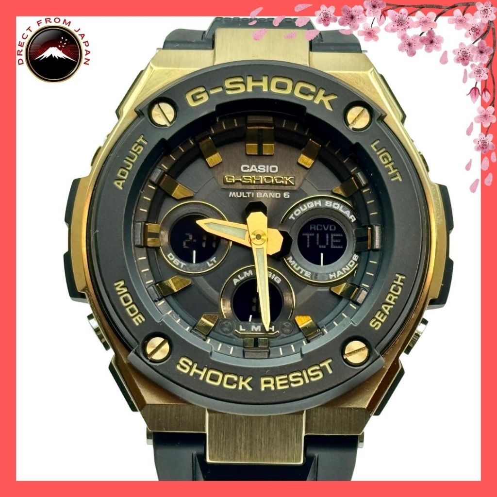 CASIO G-SHOCK GST-W300G-1A9JF G-STEEL Gold Solar Radio ของแท้ 💯 พร้อมส่ง นำเข้าจากญี่ปุ่น