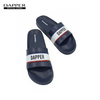 DAPPER รองเท้าแตะ DAPPER Nautical Pool Slide Sandals สีกรมท่…