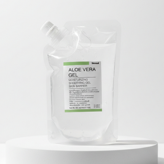 ⚡พร้อมส่ง⚡AloeveraOrganic 100% เจลว่านหางจระเข้ เจลว่านหางจรเข้ เจลว่าน #Aloevera Gel#Aloe Gel 500 m