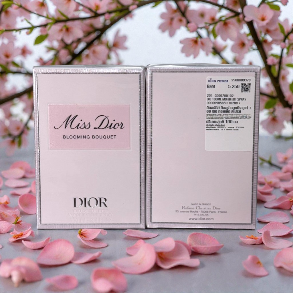 (NEW - โบว์ผ้า)  Dior Miss Dior Blooming Bouquet EDT 100 ml. กล่องซีล ป้ายคิงพาวเวอร์