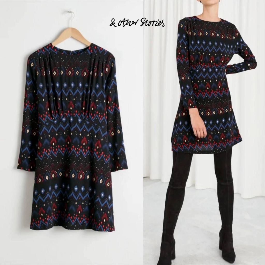 & Other Stories Ruched Mini Dress