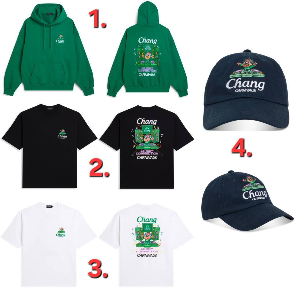 [ ของแท้ ] เสื้อ CHANG X CARNIVAL  “THE MUSIC CAPSULE IS LIVE”  T-SHIRT ของใหม่ พร้อมส่ง