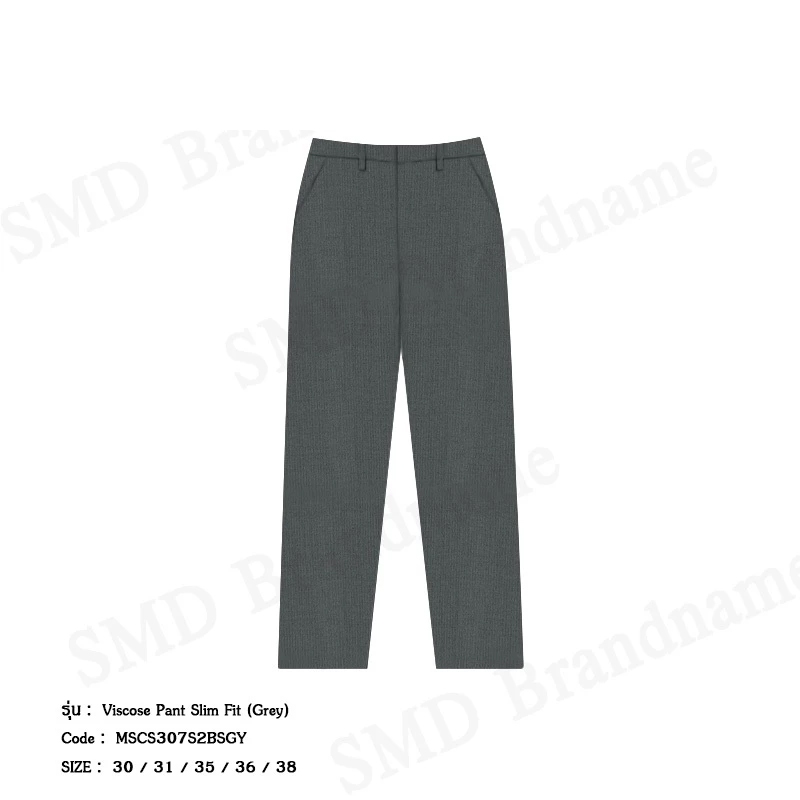 Arrow กางเกงสแล็คผู้ชาย ขายาว ทำงาน รุ่น Viscose Pant Slim Fit (Grey) Code: MSCS307S2BSGY