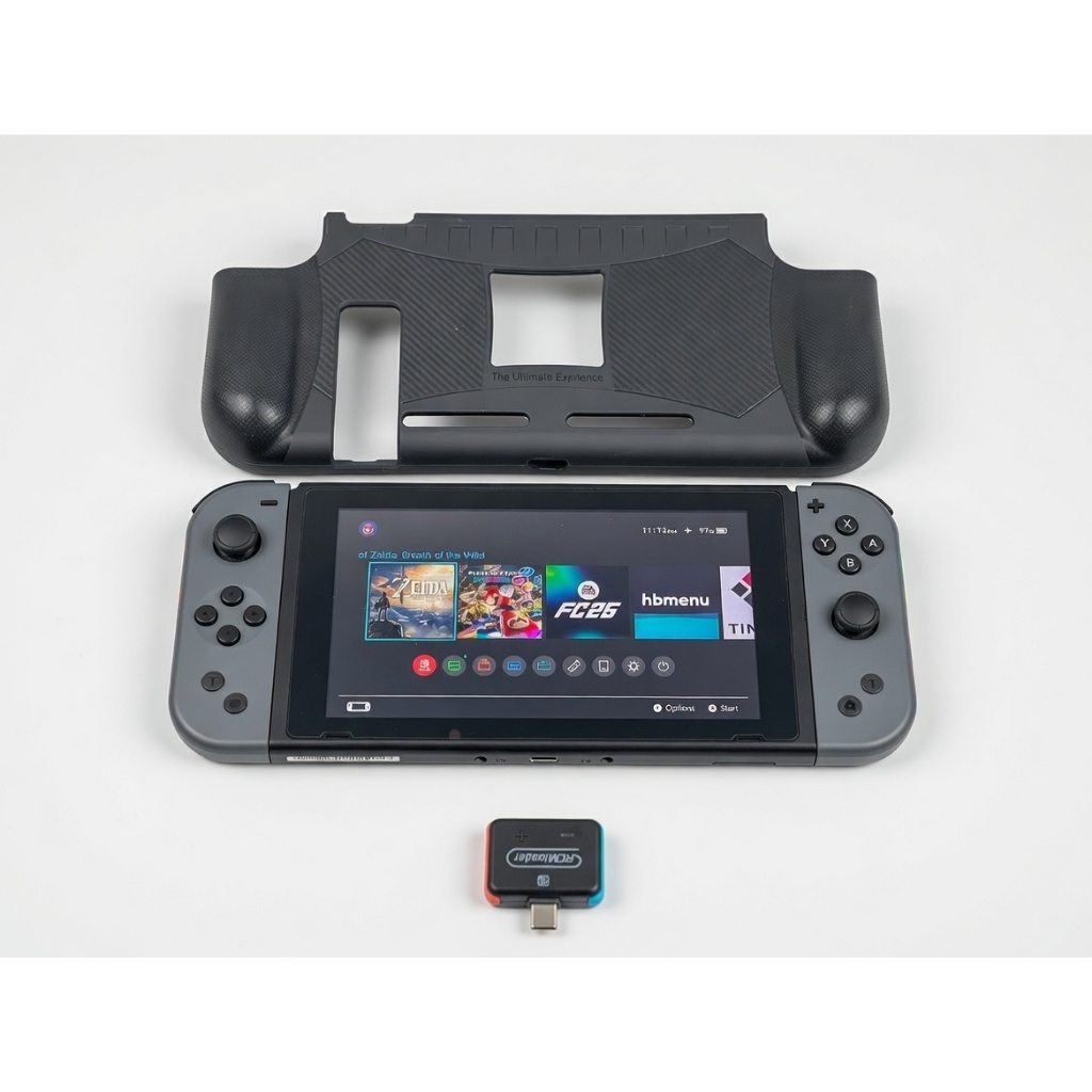 Nintendo Switch V1 แปลงพร้อมเล่น hbmenu Atmosphere จอย RGB สวยมาก แบตใหม่ + แถมเคส & RCM Loader ใช้ง