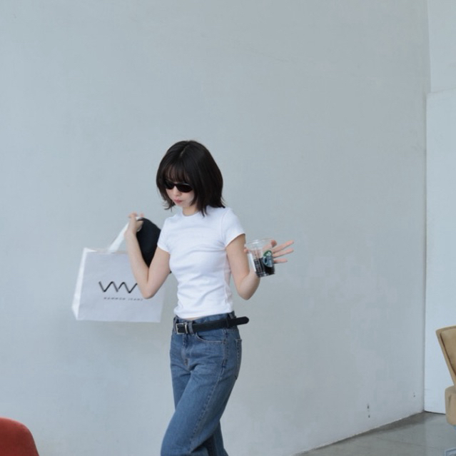 เสื้อยืด Nammon Jeans D30-D34 เสื้อยืดคอกลมผ้านุ่ม ใส่สบาย