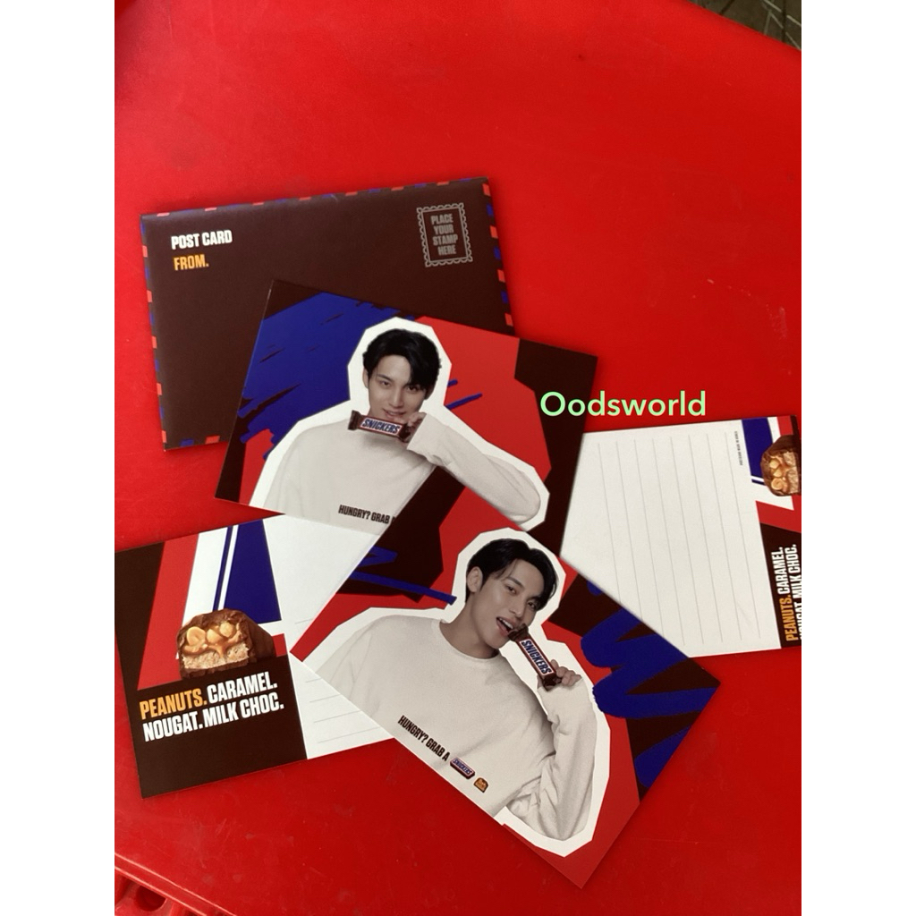 เซต Post cards จากSNICKERS มีโปสการ์ด 4 แผ่นพร้อมซอง