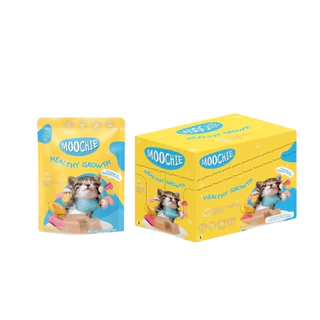 Moochie อาหารเปียกแมว สูตร Complete & Balanced 1กล่อง(12ซอง) สูตรสารอาหารครบถ้วน 70g.