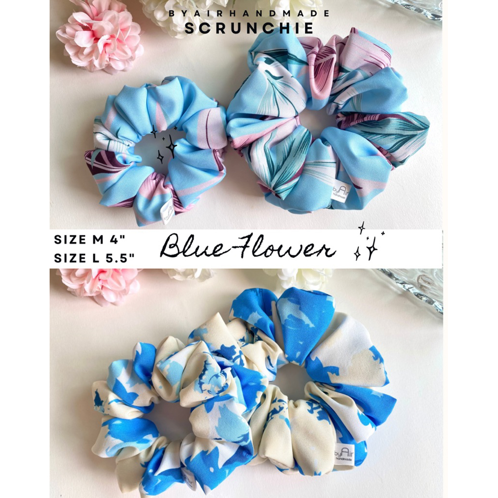 SCRUNCHIE  ยางมัดมมผ้าพิมพ์ลาย เนื้อนุ่ม มัดแน่นไม่กินเส้นผม