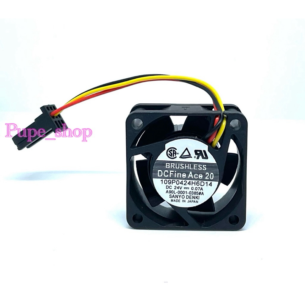 พัดลม 1นิ้วครึ่ง (1"1/2) SANYO DENKI  MODEL 109P0424H6D14  DC24V  0.07A (40x40x20) พร้อมส่ง