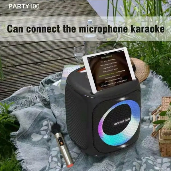Hopestar Party 100 ลำโพงปาร์ตี้ 50W Bluetooth 5.0 เบสแน่น กันน้ำ IPX6 มีไมค์คาราโอเกะ