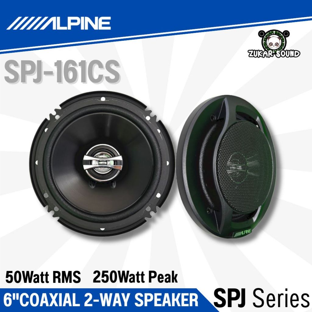 ลำโพงแกนร่วมติดรถยนต์ ALPINE รุ่น SPJ-161C2 ลำโพงแกนร่วมงรถยนต์ 6 นิ้ว 2ทาง ขนาดบางเพียงติดตั้งง่าย