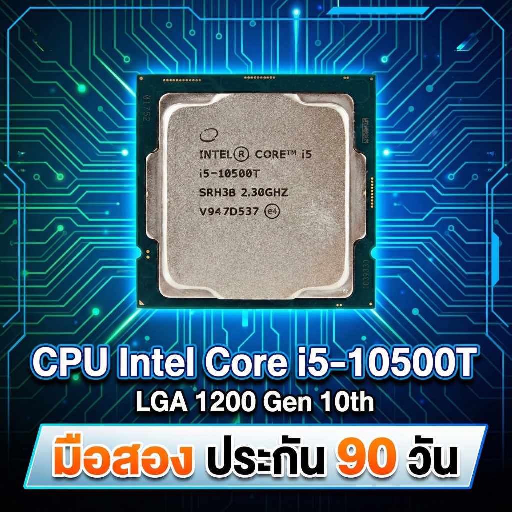 [มือสอง] CPU Intel Core i5-10500T (Gen 10) LGA 1200 / 6 คอร์ 12 เทรด / ประหยัดไฟ 35W / ประกันร้าน 90