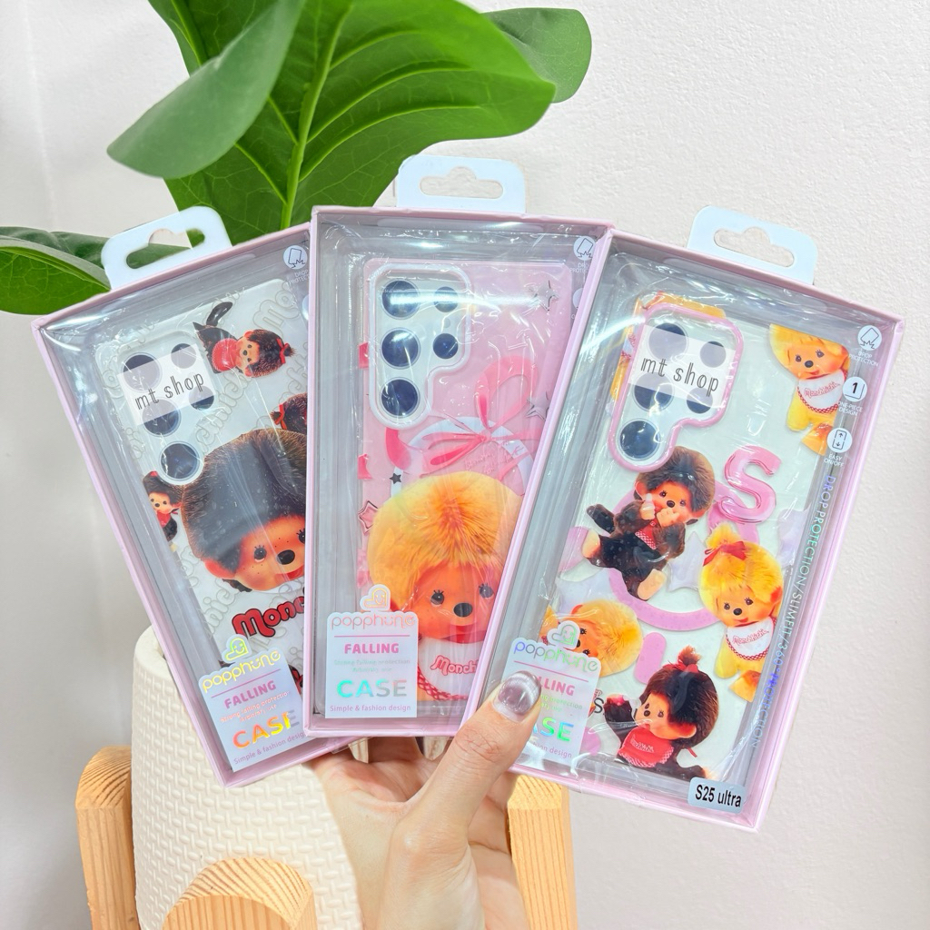 💥(พร้อมส่ง) Popphone Caseลายม่อนชิชิมีแม่เหล็กชาร์จ สำหรับรุ่น Samsung S23ultra S24ultra S25ultra S26ultra