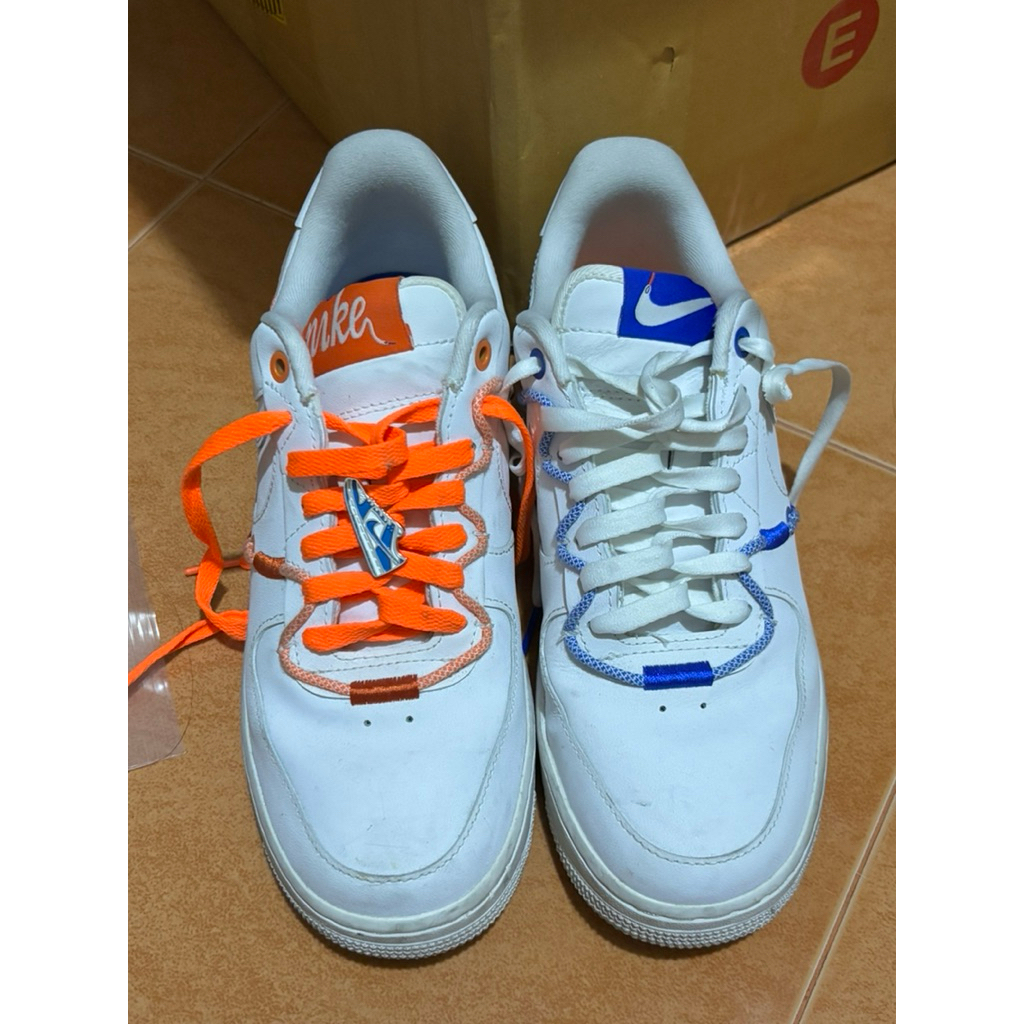 Nike Air Force 1 Low’07 LX White Orange Blue มือสองสภาพดีของแท้💯